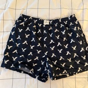 American Eagle Outfitters Black and White Patterned Shorts
